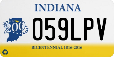 IN license plate 059LPV