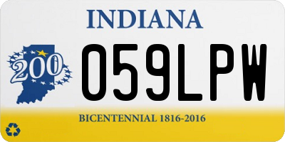 IN license plate 059LPW
