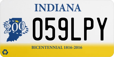 IN license plate 059LPY