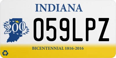 IN license plate 059LPZ