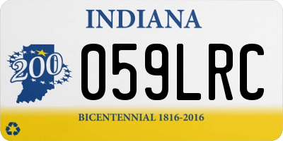 IN license plate 059LRC