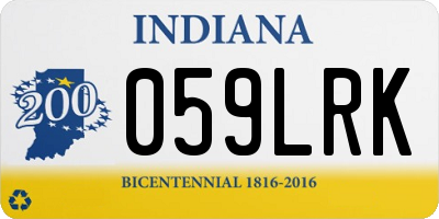 IN license plate 059LRK