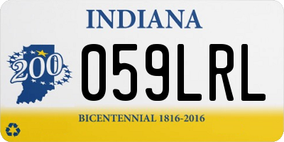 IN license plate 059LRL