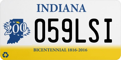 IN license plate 059LSI