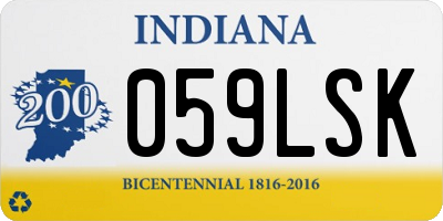 IN license plate 059LSK