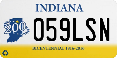 IN license plate 059LSN