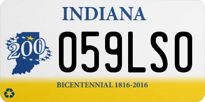 IN license plate 059LSO