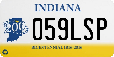 IN license plate 059LSP