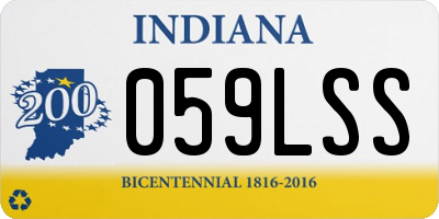 IN license plate 059LSS