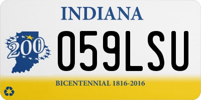IN license plate 059LSU
