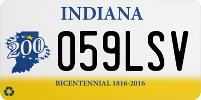 IN license plate 059LSV