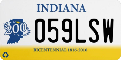 IN license plate 059LSW