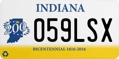 IN license plate 059LSX