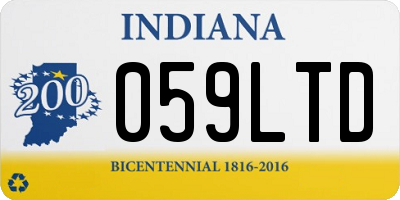 IN license plate 059LTD