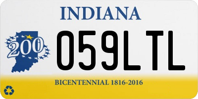 IN license plate 059LTL