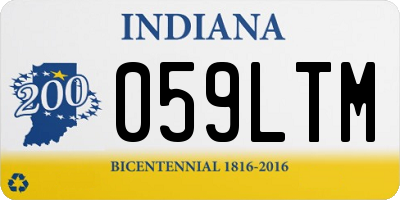 IN license plate 059LTM