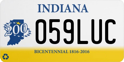 IN license plate 059LUC