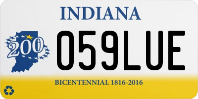 IN license plate 059LUE