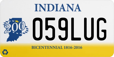 IN license plate 059LUG