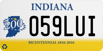 IN license plate 059LUI