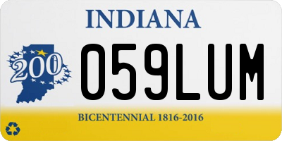 IN license plate 059LUM