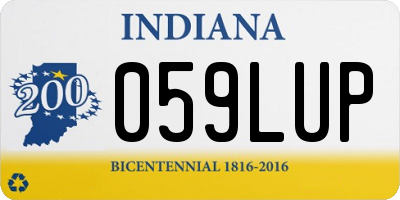 IN license plate 059LUP