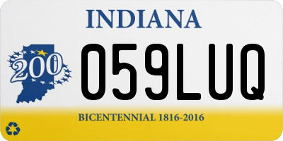 IN license plate 059LUQ
