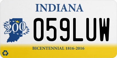IN license plate 059LUW