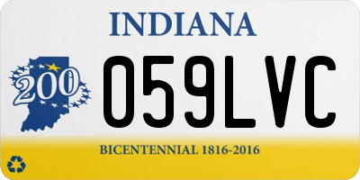 IN license plate 059LVC