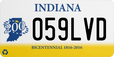 IN license plate 059LVD
