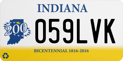 IN license plate 059LVK