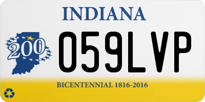 IN license plate 059LVP
