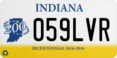 IN license plate 059LVR