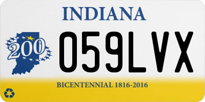 IN license plate 059LVX