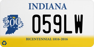 IN license plate 059LW