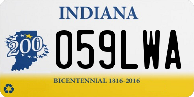 IN license plate 059LWA