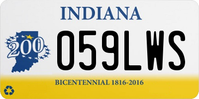 IN license plate 059LWS
