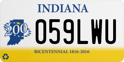IN license plate 059LWU