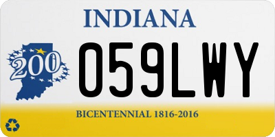 IN license plate 059LWY