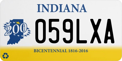 IN license plate 059LXA