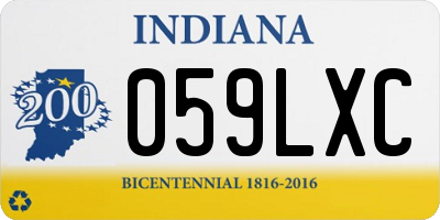 IN license plate 059LXC