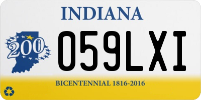 IN license plate 059LXI
