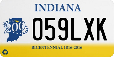 IN license plate 059LXK