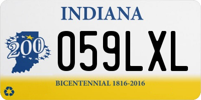 IN license plate 059LXL
