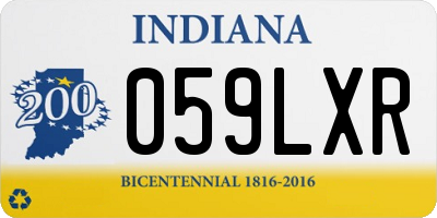 IN license plate 059LXR