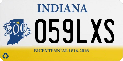 IN license plate 059LXS