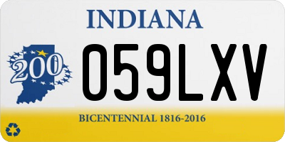IN license plate 059LXV