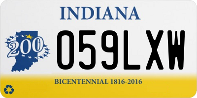 IN license plate 059LXW