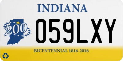 IN license plate 059LXY