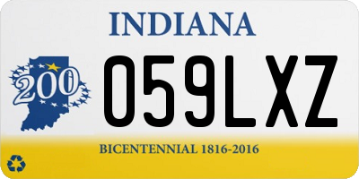 IN license plate 059LXZ